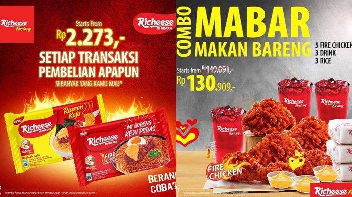 5 Potong Ayam, 3 Nasi dan 3 Minum hanya Rp 130.909, Promo Richeese ...
