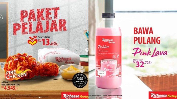 Paket Pelajar, 1 Potong Ayam dan 1 Nasi hanya Rp 13.636, Promo Richeese ...