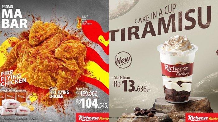1 Ekor Ayam, 3 Nasi dan 3 Minum Rp 104.545, Promo Richeese Factory Hari ...