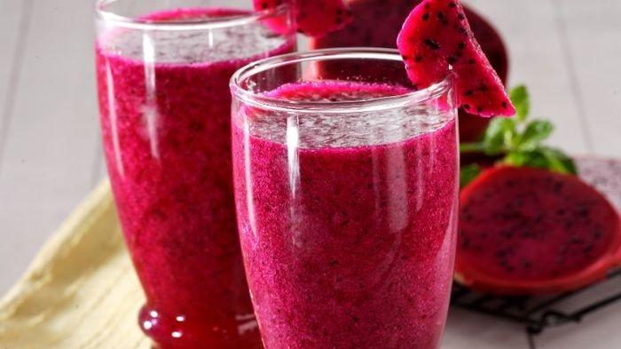 Resep Jus Buah Naga Stroberi, Minuman Segar dan Sehat Kesukaan Seisi Rumah - Tribunkaltim.co