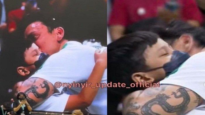 ANAK VINCENT ROMPIES - Kemenangan Vincent Rompies jadi momen haru, saat datangi sang anak dan istri tuai sorotan.
