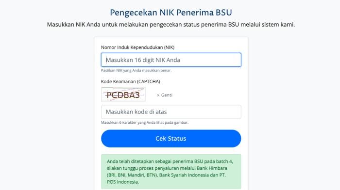 Cara Cek BSU 2026 Rp900 Ribu Pakai NIK Lewat Situs Resmi