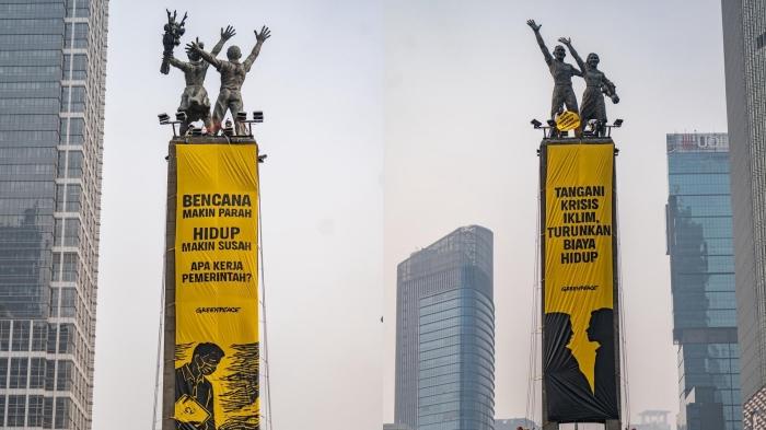 Aksi 2 Tahun Prabowo-Gibran Diwarnai Ricuh dan Aksi Greenpeace