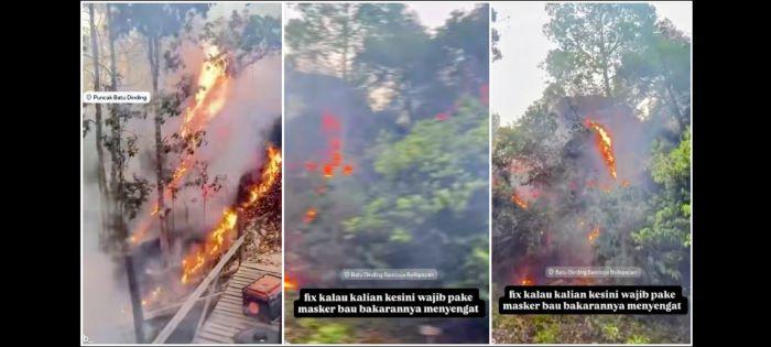 Ngeri! Karang Puncak Batu Dinding Dilalap Si Jago Merah
