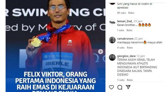 JUARA RENANG DI ISRAEL - Viral Felix Viktor Atlet Renang Indonesia Pecahkan Rekor Raih Emas Kejuaraan Renang Dunia di Israel
