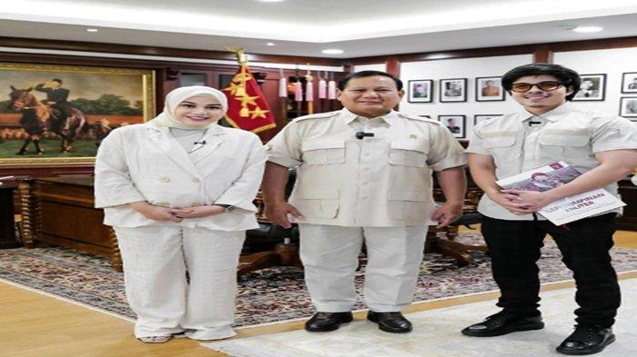 DISEMPROT - Beri ucapan pada Prabowo Subianto, Aurel Hermansyah dan menantu Krisdayanti Atta Halilintar disemprot netizen.