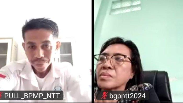 Peserta daring dalam uji publik reviu standar pelayanan pubik dan maklumat pelayanan publik yang diselenggarakan BPMP NTT, melalui daring, Kamis (13/3). 