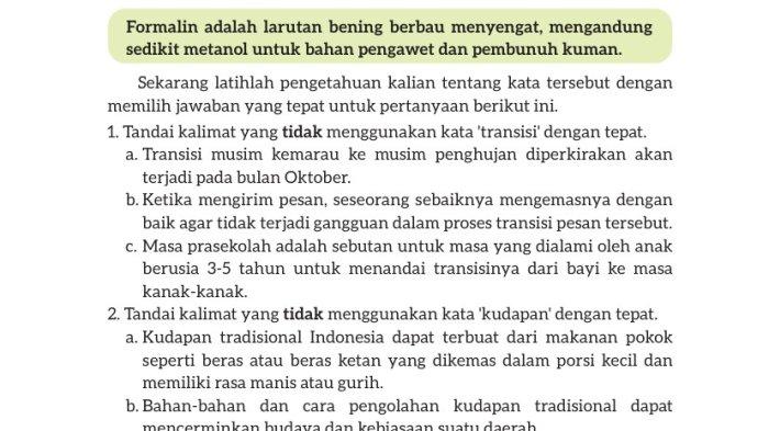 Kunci Jawaban Bahasa Indonesia Kelas 7 SMP Halaman 86-87, Tugas Kegiatan 3