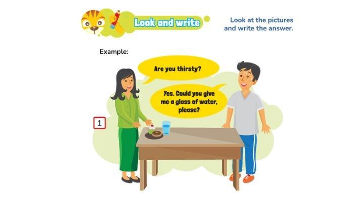 BAHASA INGGRIS - Look and Write dalam buku My Next Words Grade 5 - Student's Book for Elementary School halaman 15-16 Kurikulum Merdeka.