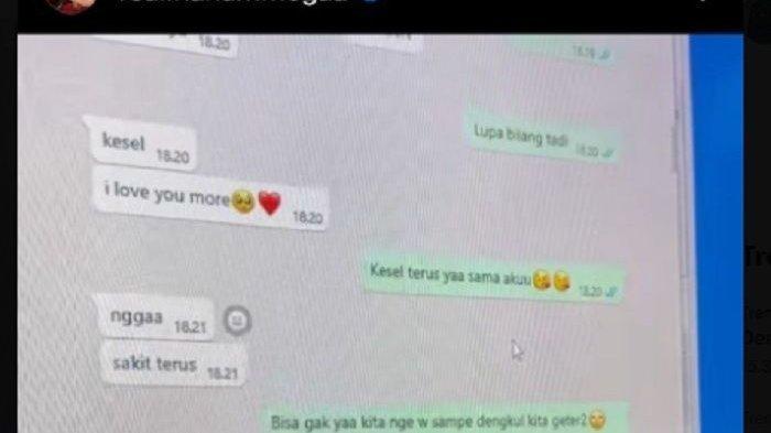 Chat suami Hanum Mega dengan selingkuhannya