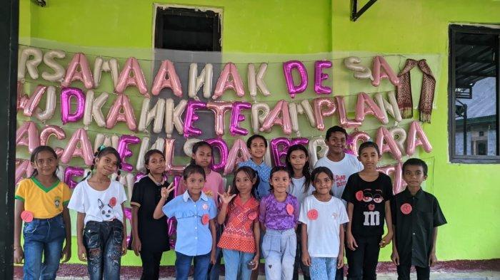 PESERTA LOMBA - Anak-anak peserta lomba di Desa Kiuoni, Kecamatan Fatuleu, Kabupaten Kupang