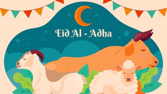 ILUSTRASI IDUL ADHA - Ilustrasi Hari Raya Idul Adha yang diunduh di Freepik pada Kamis (5/6/2025).