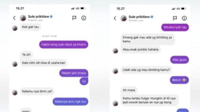 Isi percakapan chat Tisya Erni dan Sule