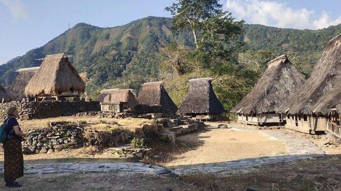 Kampung Adat Wologai, Desa Wologai Tengah, Kecamatan Detusoko, Kabupaten Ende, NTT, Senin, (9/10/2023), termasuk ramai dikunjungi wisatawan mancanegara dan Nusantara.