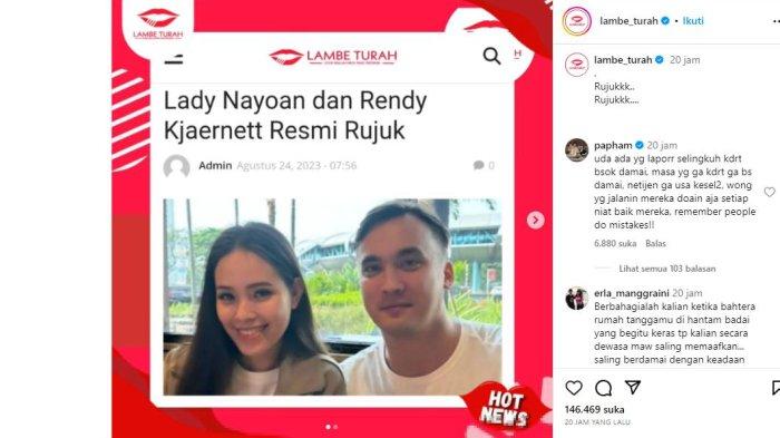 LADY NAYOAN - Viral Rendy Kjaernett dan Lady Nayoan Telah Resmi Rujuk Mereka Lakukan Klarifikasi ke Awak Media