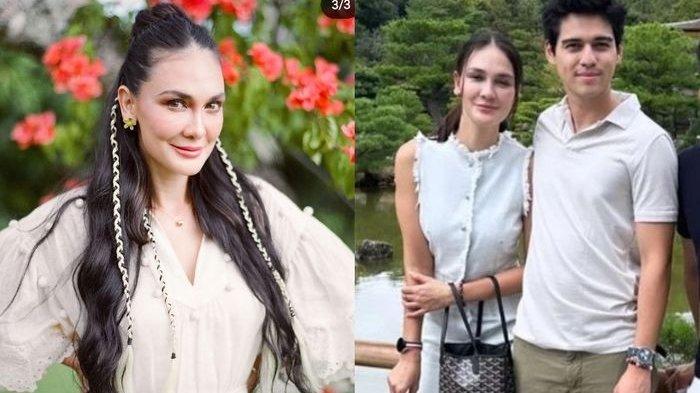 KIMONO -- Luna Maya dan Maxime Bouttier makin romantis hingga mesra-mesraan saat memakai Kimono