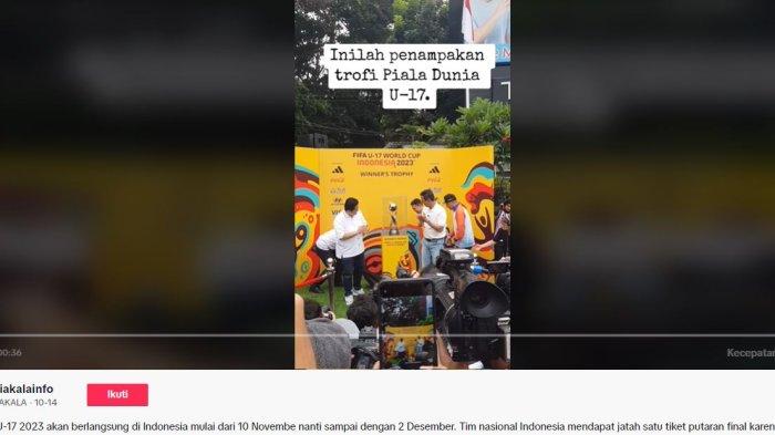 PIALA U-17 - Berita Viral Begini Penampakan Trofi Piala Dunia U-17 Unboxin Ketua PSSI Erick Thohir di Jakarta