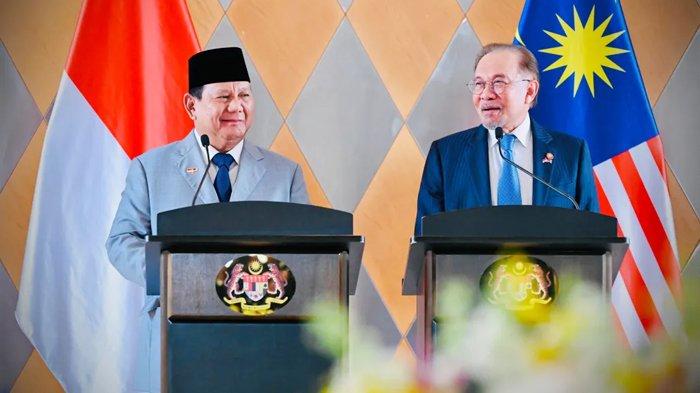 PRABOWO-ANWAR IBRAHIM - Presiden Prabowo Subianto bersama Perdana Menteri Malaysia Anwar Ibrahim saat pertemuan di Kuala Lumpur, Malaysia, Senin (27/1/2025).
