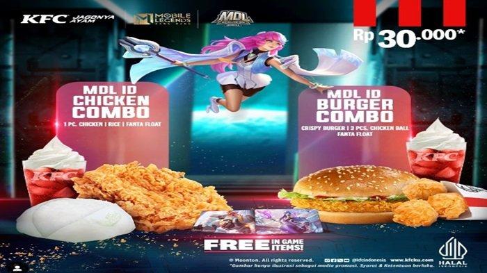 PROMO KFC - Paket Promo KFC spesial untuk para gamers ada MDL Chicken Combo dan MDL Burger Combo.