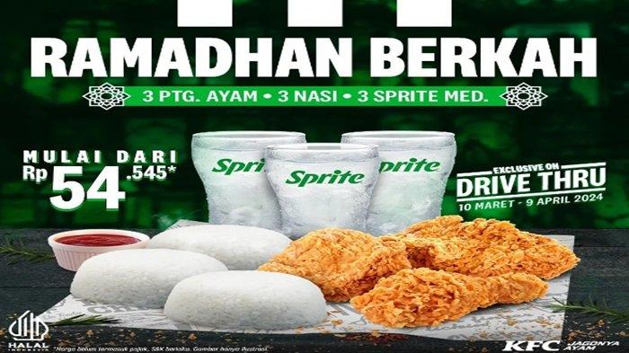 PROMO KFC - Spesial Ramadhan 2024, pecinta ayam KFC bisa menikmati beragam Promo KFC menarik ada Ramadhan Berkah juga Gogo Ramadhan.