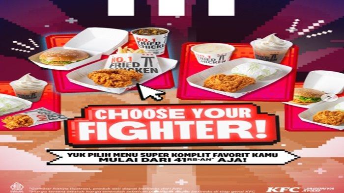 PROMO KFC - Ada paket Promo KFC Super Komplit dengan empat pilihan yang bisa pecinta ayam KFC nikmati mulai Rp 40 ribuan.