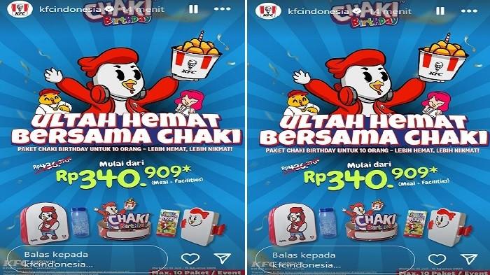 PROMO KFC - paket ulang tahun Promo KFC Chaki Birthday Selasa (22/7/2025).