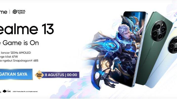 Bocoran harga dan spesifikasi hp Realme 13 di Indonesia, rilis hari ini bawa fitur GT Mode.