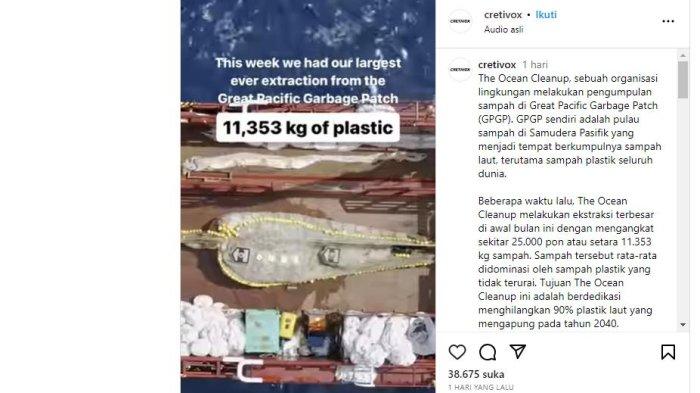 SAMPAH PLASTIK - Viral 11.353 Kg Sampah Plastik Dunia Diambil oleh Ocean Clean Up dari Kawasan Laut Pantai Pasifik