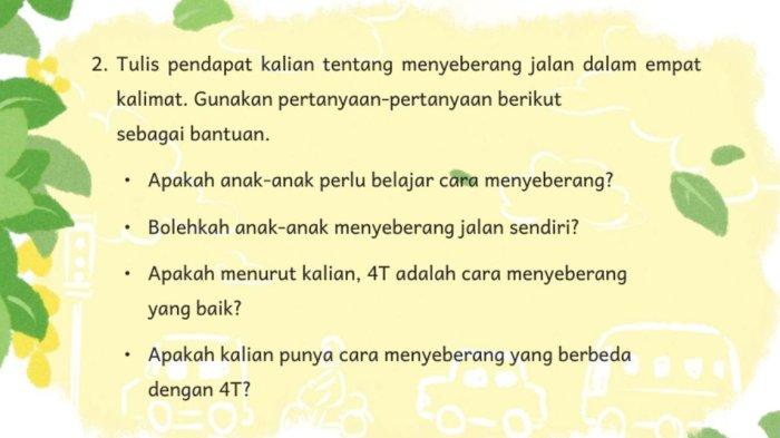 KUNCI JAWABAN - Menulis pendapat dalam buku Bahasa Indonesia Keluargaku Unik untuk SD Kelas II halaman 51 Kurikulum Merdeka.