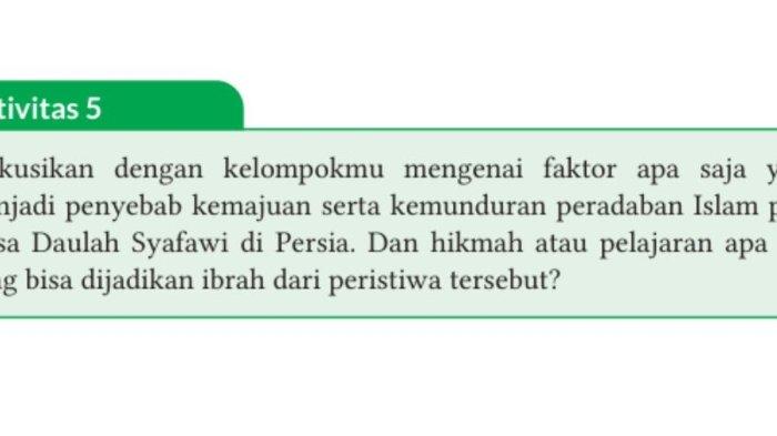 KUNCI JAWABAN - Aktivitas 5 dalam buku Pendidikan Agama Islam dan Budi Pekerti untuk SMP/MTs Kelas IX halaman 247 Kurikulum Merdeka.