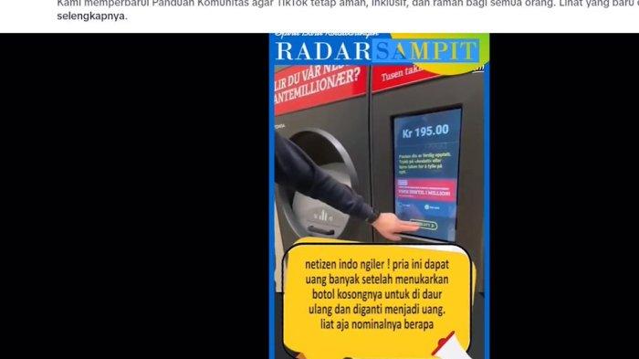 TUKAR BOTOL DAN UANG - Viral Netizen Indonesia Ngiler Seorang Pria Mendapatkan Uang Banyak Usai Menukarkan Botol Kosong