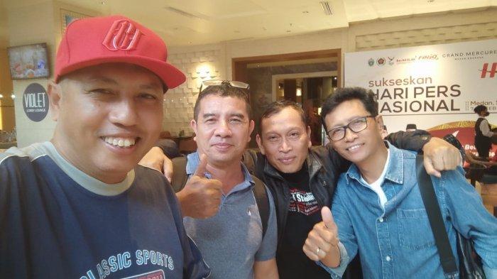 Dari kiri, Wakil Ketua Bidang Pendidikan PWI Provinsi NTT, Zacky Wahyudi Fagih, Ferry Jahang, Nasrudin dan Dwikora Putra.