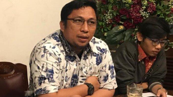 Direktur Pusat Studi Konstitusi (PUSaKO) Fakultas Hukum Universitas Andalas Feri Amsari dalam acara diskusi bertajuk Mencari Hakim Pelindung Hak Konstitusi, di Tjikini Lima, Jakarta Pusat, Senin (11/3/2019).