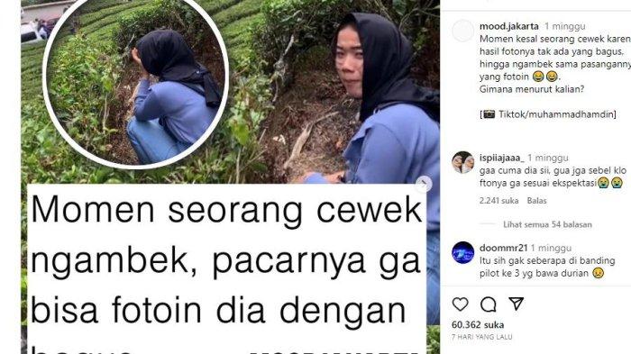 FOTO - Viral Cewek Kesal karena Hasil Fotonya Tidak Ada yang Bagus