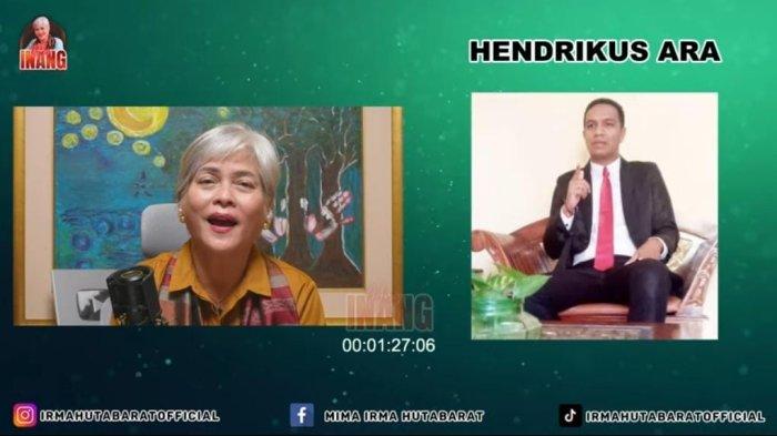 Screenhot Irma Hutabarat dalam video klarifikasi yang dibuat menyusul protes dari Hendrikus Ara, warga NTT, yang fotonya ditampilan dalama video Irma Hurabarat