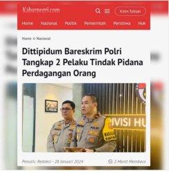Kepala Biro Penerangan Masyarakat Divisi Humas Polri Brigjen Pol Trunoyudo Wisnu memberikan keterangan terkait penangkapan di tsk TPPO di Jabar dan Banten