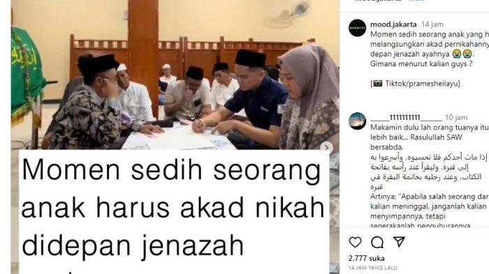 AKAD NIKAH - Proses akan nikah di depan keranda jenazah ayah mereka