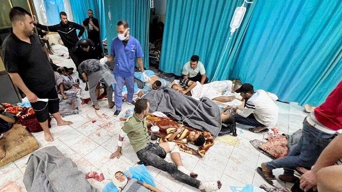 Sekitar 700 orang, termasuk pekerja medis dan orang yang terluka, berada di dalam rumah sakit Indonesia di Gaza pada saat serangan Israel, Senin 20 November 2023.