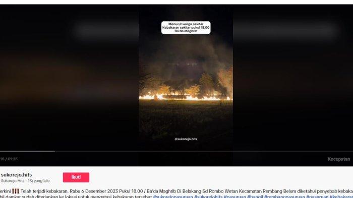 KEBAKARAN - Berita Viral Terjadi Kebakaran Di Kecamatan Rembang Kabupaten Pasuruan Jawa Timur