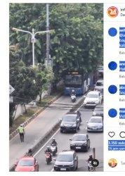 Berita Viral Sepeda Motor Masuk Jalur Bus Way di Kelapa Dua Wilayah Kebon Jerok Jakarta Jadi Panik jalur Pondok Indah Jakarta