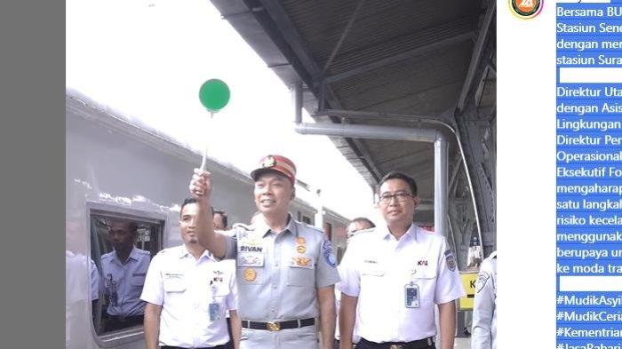 Pelepasan arus Mudik Bersama BUMN di Stasiun Senen telah dilaksanakan pada hari Selasa 2 April 2024 dengan memberangkatkan 7.600 Penumpang