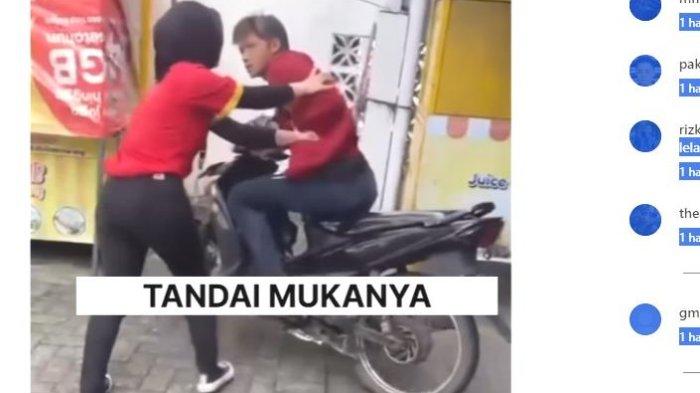 Pemuda ganteng menuri  minyak wangi di minimarket, saat ditangkap malah seret perempuan petugas kasir pakai motor di Muktiharjo Kidul Semarang
