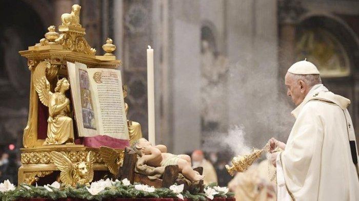 Paus Fransiskus pada hari raya Penampakan Tuhan (Epifani) Basilika Santu Petrus Vatikan.