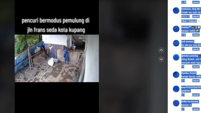 PEMULUNG - Viral Pemulung di Kupang Ambil Barang Dapur di Rak Piring di Jalan Frans Seda Kota Kupang
