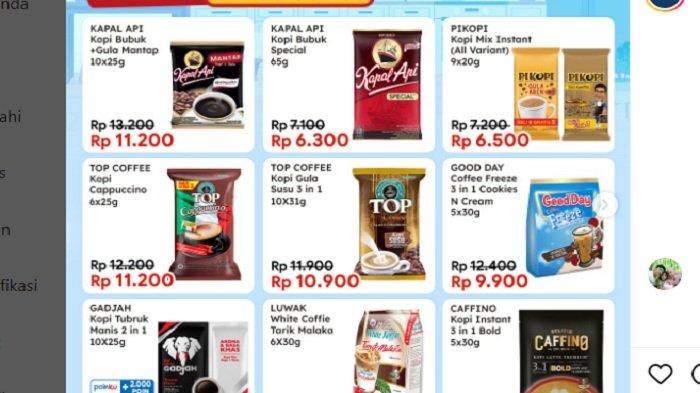 Kopi Indomaret kemasan berwarna coklat dengan logo merah
