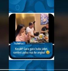 RAMBUT PALSU - Viral Ngakak Pria Ini Tak Sadar Saat Membuka Jaket, Rambut Palsunya Terangkat