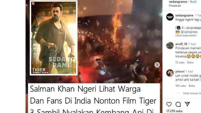 SALMAN KHAN - Berita Viral Peristiwa tak terduga terjadi saat pemutaran film terbaru Salman Khan Tiger 3 di Bioskop Malegeon, Maharasthra, India Minggu, 12 November 2023