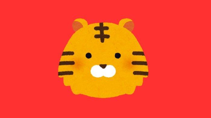 ILUSTRASI SHIO MACAN - Lambang Shio Macan yang dibuat di Canva pada Senin (21/4/2025).