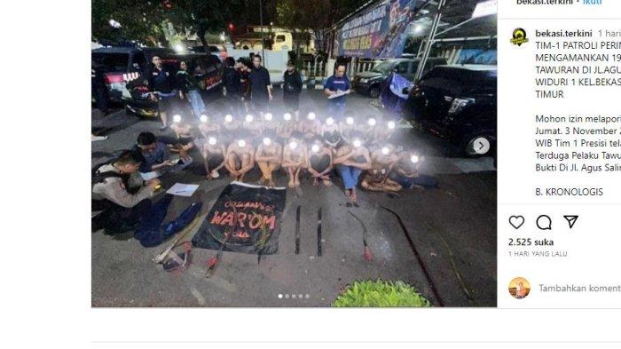 Berita Viral Polisi Berhasil Mengamankan Pemuda Dalam Aksi Tawuran Gang Widuri 1 Di Bekasi Timur