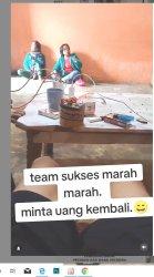 Tim sukses marah di rumah warga dan minta kembali uang serang fajar